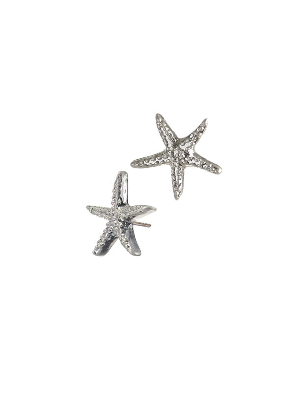 silver starfish stud earrings Wildwood Cornwall