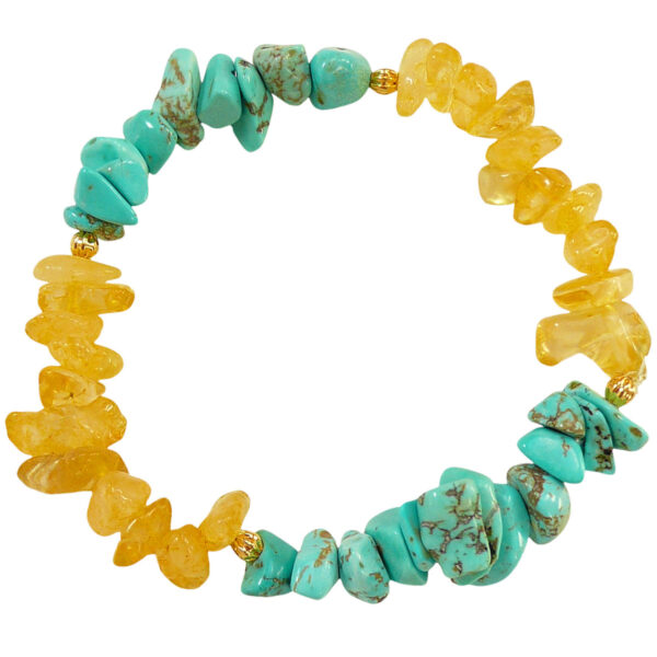 turquoise citrine chip bracelet Wildwood Cornwall