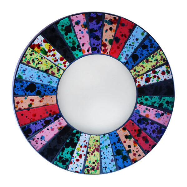 round speckled mosaic mirror 30cm Wildwood Cornwall