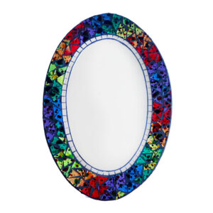 speckled mosaic oval mirror fair trade Wildwood Cornwall