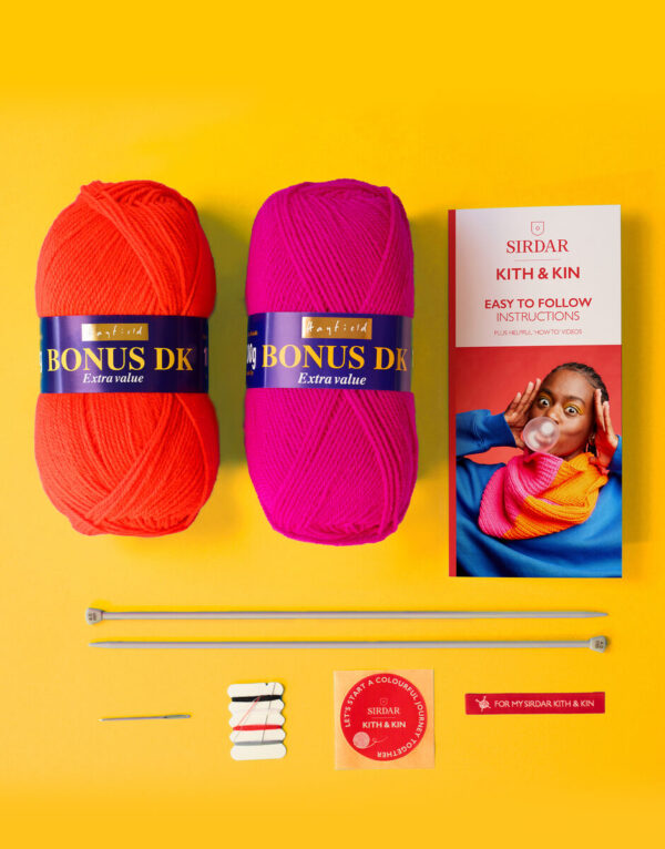 Kith and Kin snood knitting kit Wildwood cornwall