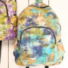 Blue tie dye mushroom backpack Wildwood Cornwall fairtrade