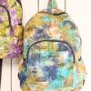 Blue tie dye mushroom backpack Wildwood Cornwall fairtrade