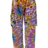 Cotton tie dye straight leg cargo trousers Wildwood cornwall