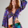 tie dye bell sleeve crop top fair trade wildwood cornwall tie dye