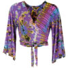 tie dye wrap crop top bell sleeve wildwood cornwall