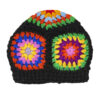Rainbow granny square crochet beanie hat Wildwood Cornwall