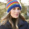 Rainbow wool bobble hat pachamama wildwood cornwall