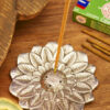incense holder brass sunflower Wildwood cornwall