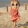 Pachamama sarong rust orange cogs Wildwood cornwall