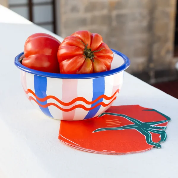 16cm enamel tomato bowl wildwood cornwall