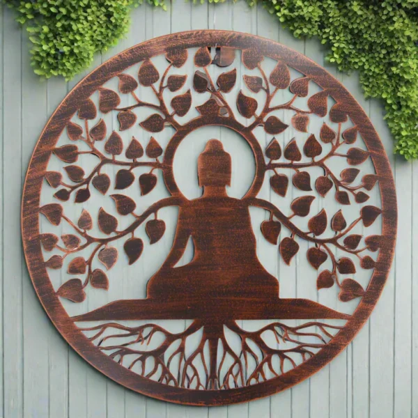 Buddha wall art for garden Wildwood Cornwall