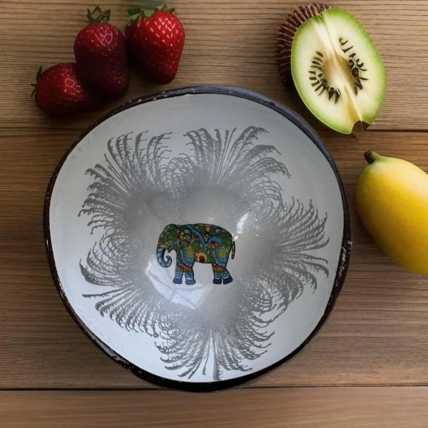 Elephant coconut glazed bowl wildwood cornwall