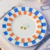 Enamel orange olive plate 20cm wildwood cornwall