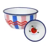 enamel stripe picnic bowl wildwood cornwall