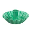 green scalloped dinner candle holder Wildwood cornwall