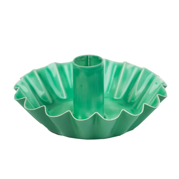 green scalloped dinner candle holder Wildwood cornwall
