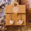 rose quartz heart earrings gold 18k wildwood cornwall