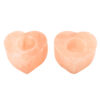 Heart shaped himalayan salt tealight holders