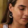 hammered sterling silver teardrop earrings wildwood cornwall