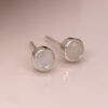 sterling silver faceted moonstone stud earrings wildwood cornwall