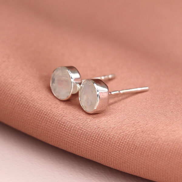 sterling silver moonstone earrings faceted wildwood cornwall