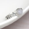 sterling silver rainbow moonstone twist ring wildwood bude