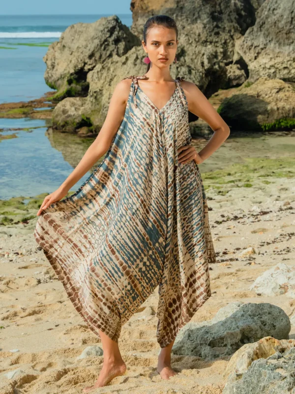 black and grey tie dye summer jumpsuit wildwood cornwall