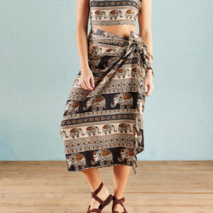 black elephant print sarong wildwood cornwall